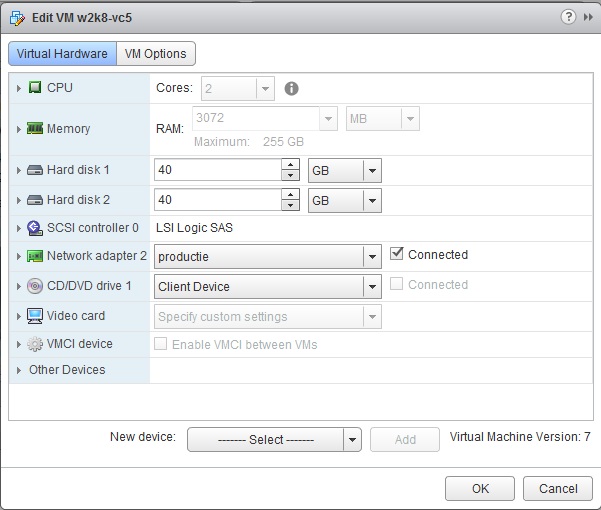 vSphere Web Client interface